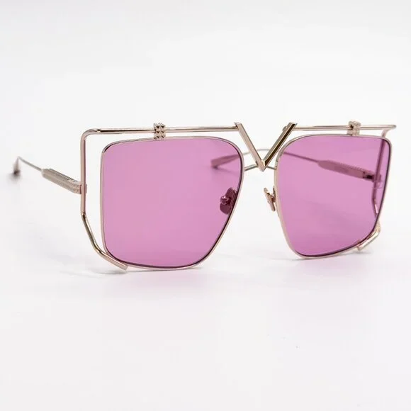 NEW VALENTINO V-LIGHT VLS-116C WOMEN PINK TITANIUM SUNGLASSES VALENTINO - Picture 5 of 11